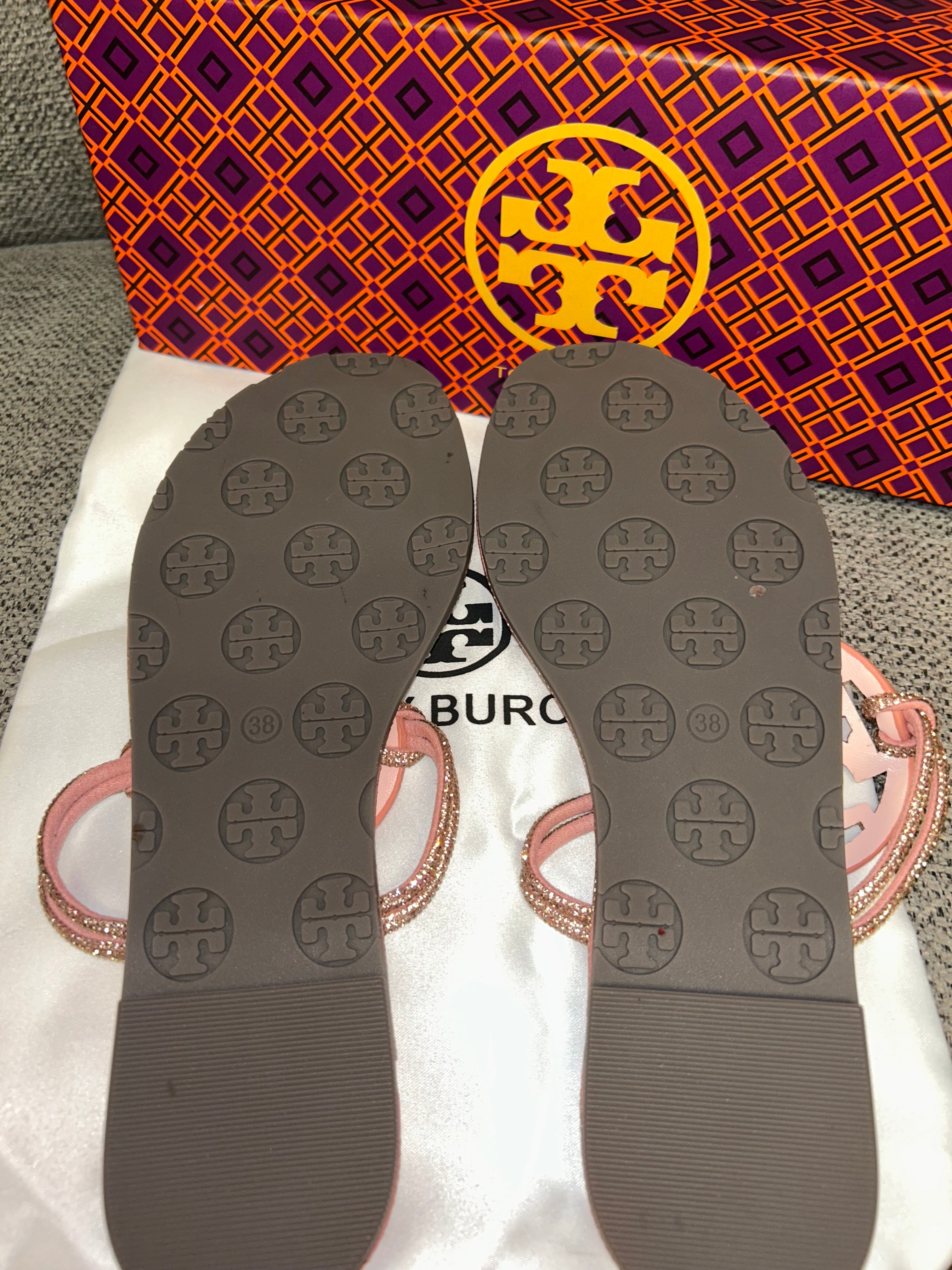 Soft Pink Tory Burch Bling Sandals